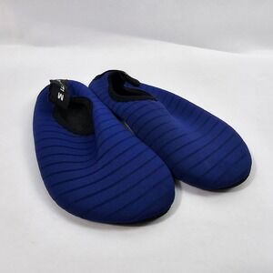 Metog Women's 5.5/6 Men's 5/5.5 Blue Striped Quick-Dry Slip-on Water Shoes Beach